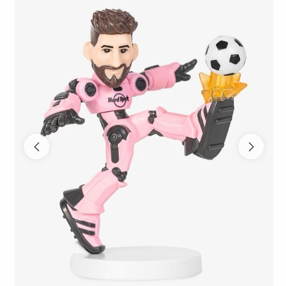 Limited Edition Lionel Messi Action Figurine Hard Rock Soccer Hero